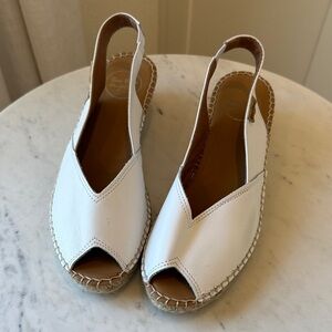 Toni Pons White Espadrille Slingback Shoes